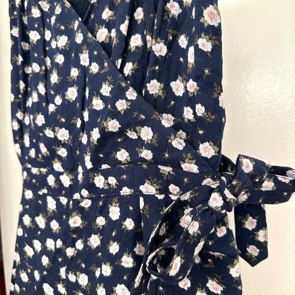 ABERCROMBIE & FITCH Navy Blue & Rose Floral Romper Jumpsuit – Small - Picture 7 of 9